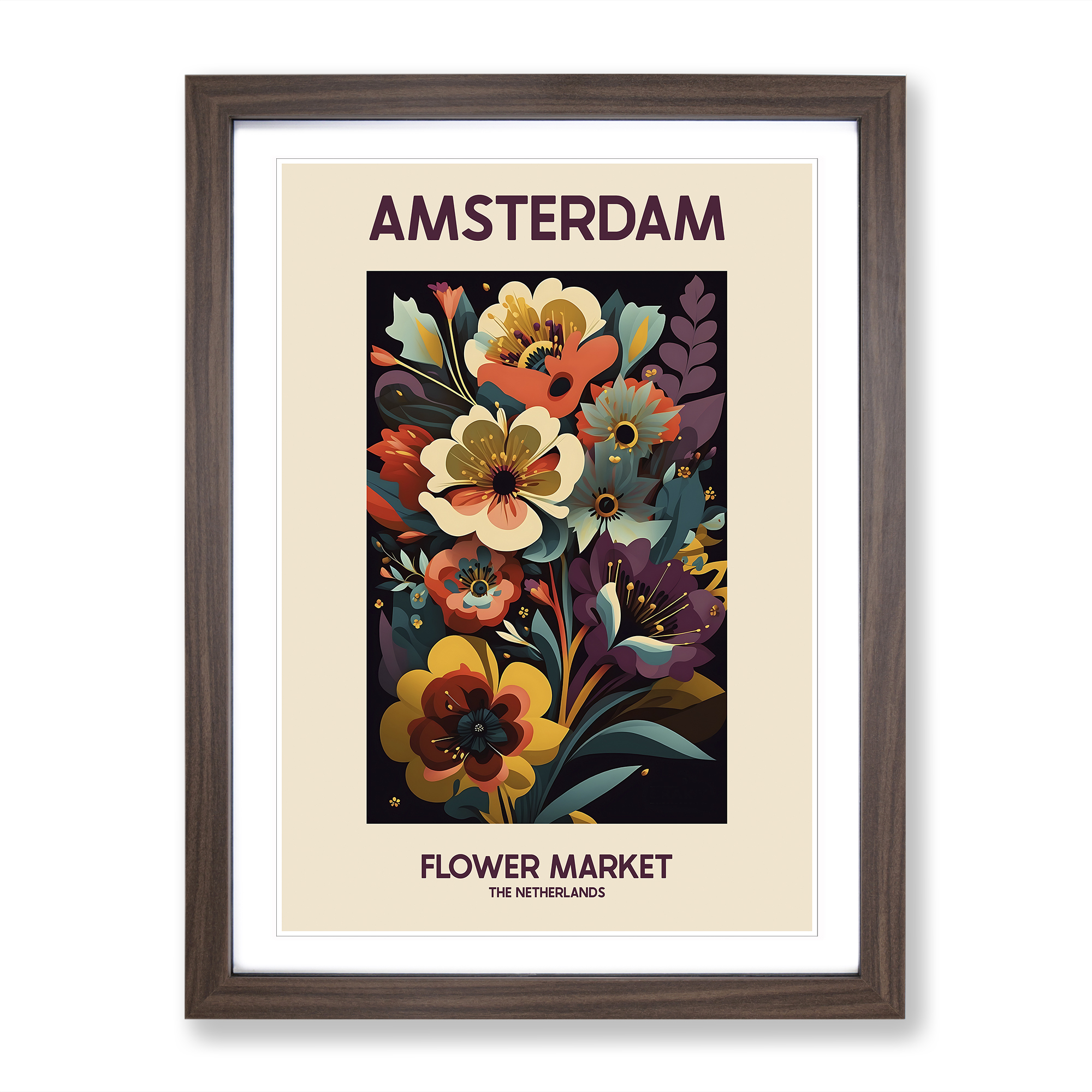 Amsterdam Blumenmarkt 15 Ausstellung gerahmte Leinwand Wandbild Kunstdruck Bild - Bild 7 von 8