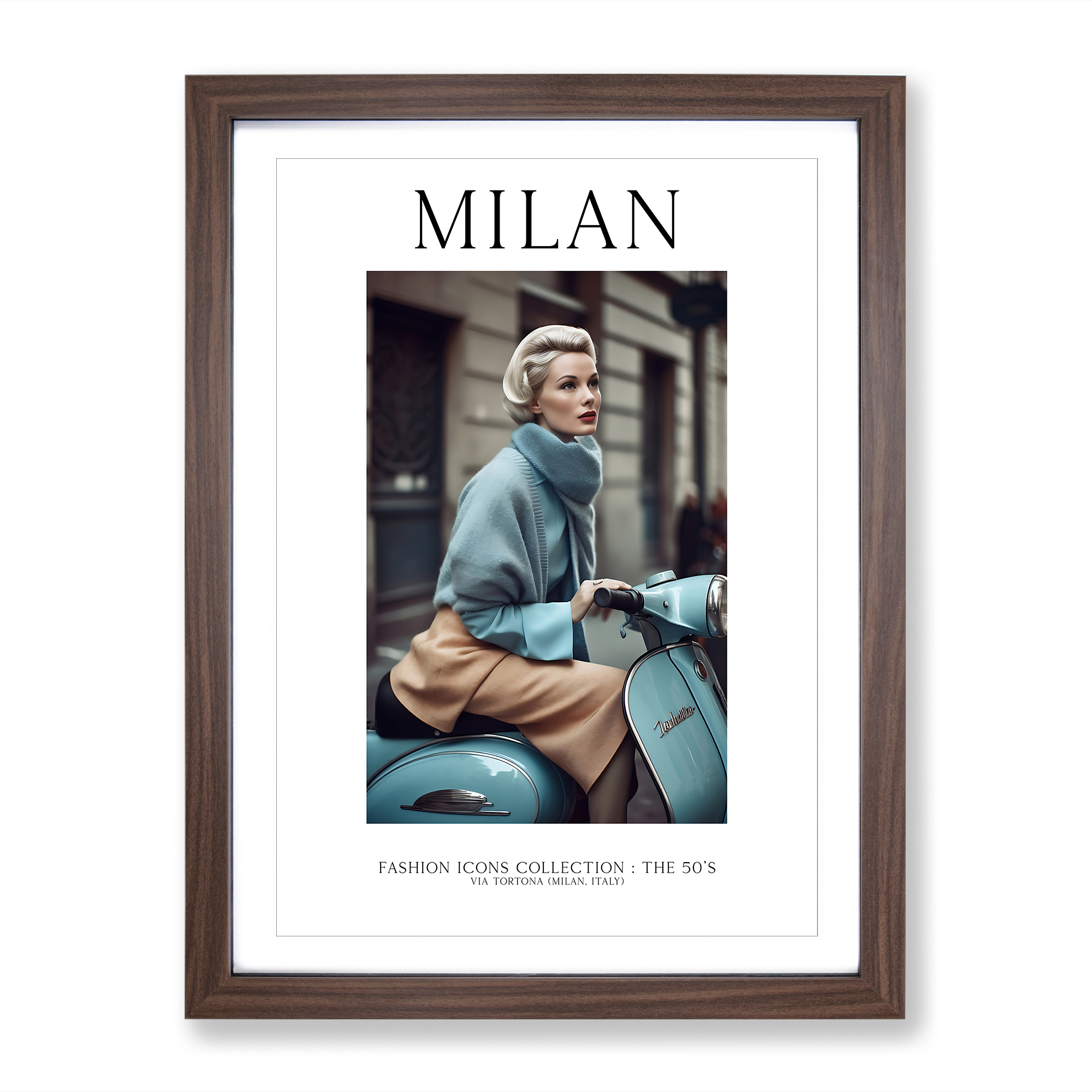 Fashion Icons Woman Colour Milan Italy Exhibition Framed Canvas Wall Art Print - Picture 7 of 8