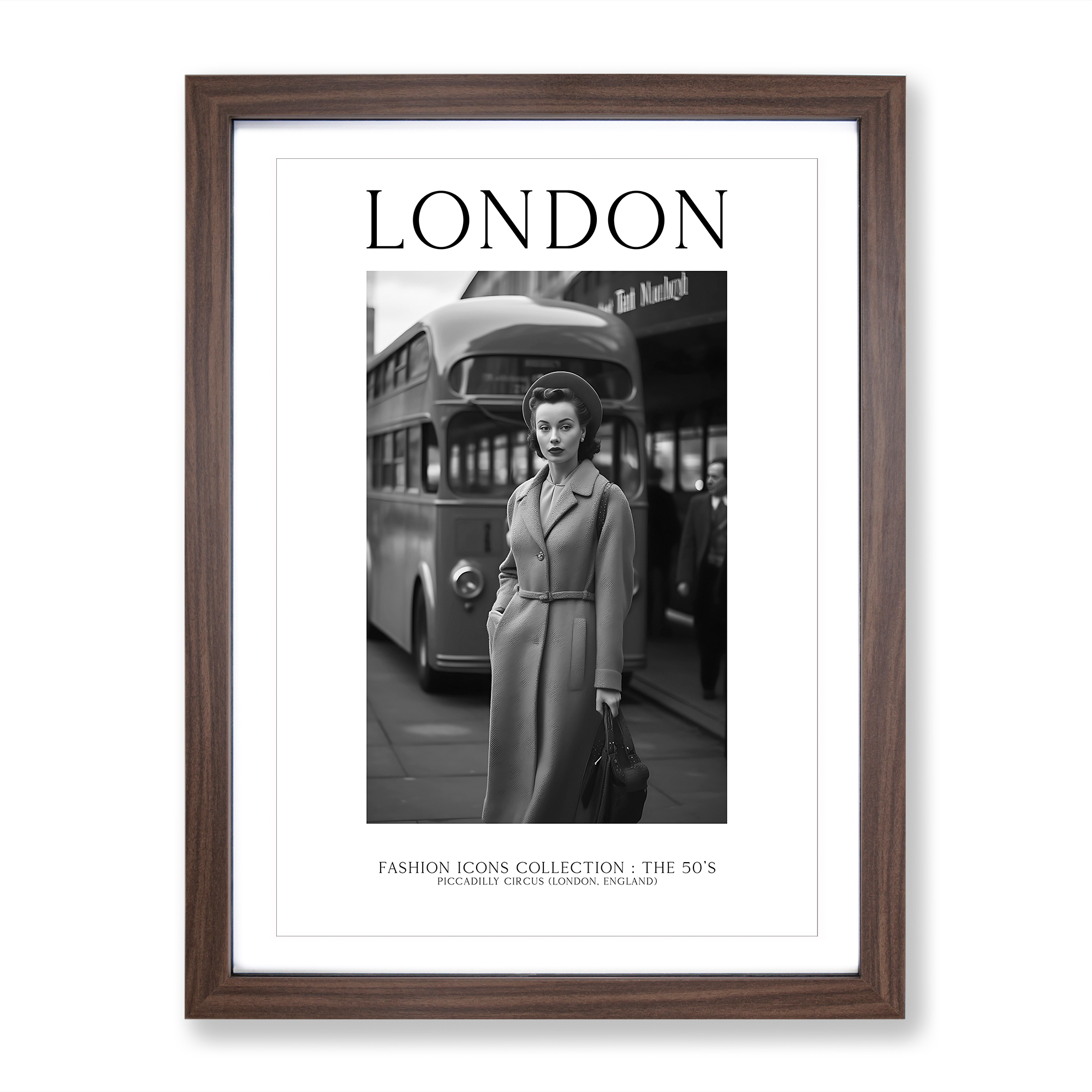 Fashion Icons Woman London England Wandbild Kunstdruck gerahmt Reisebild Poster - Bild 7 von 8