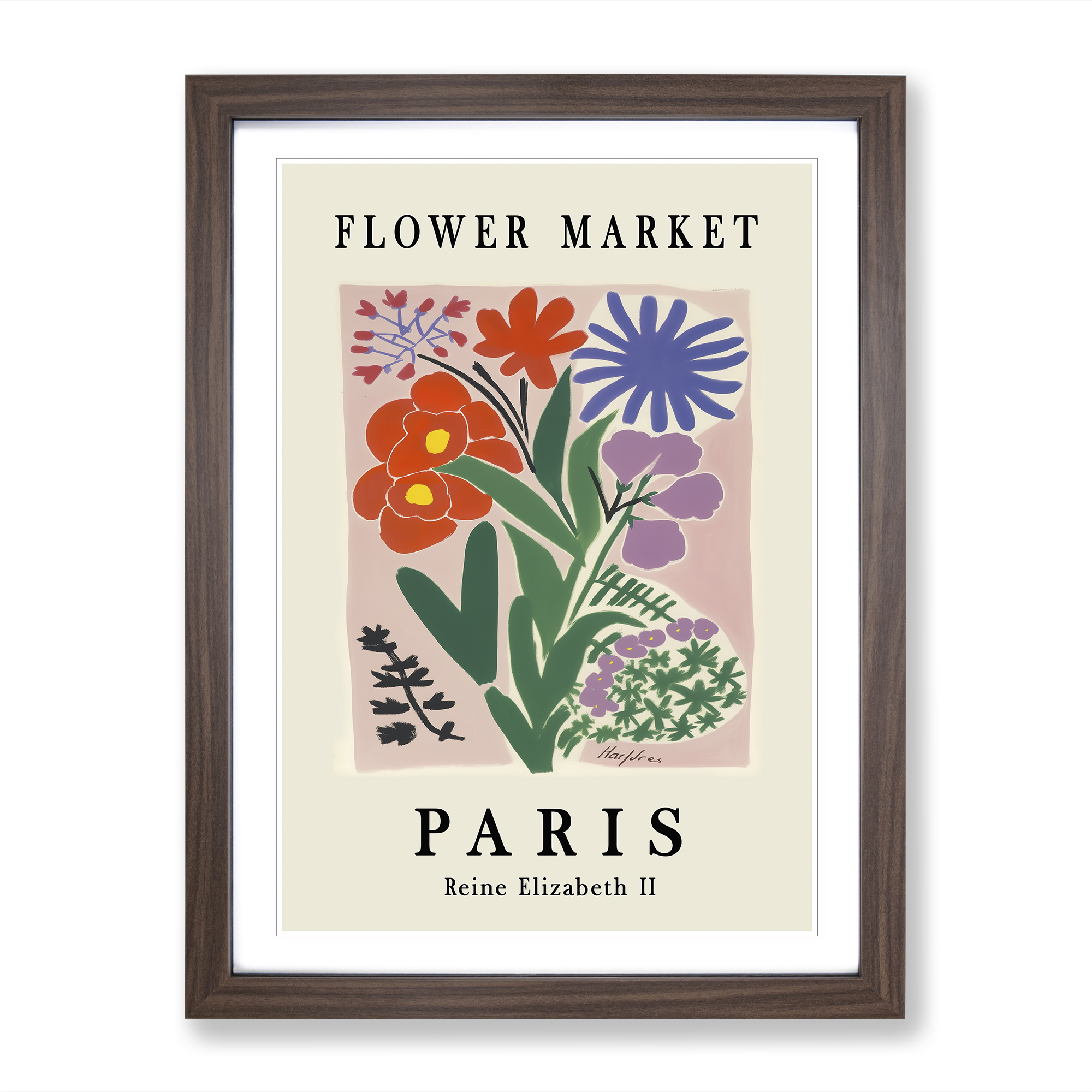 Flower Market in Paris No.1 Exhibition Framed Canvas Wall Art Print Picture - Picture 7 of 8