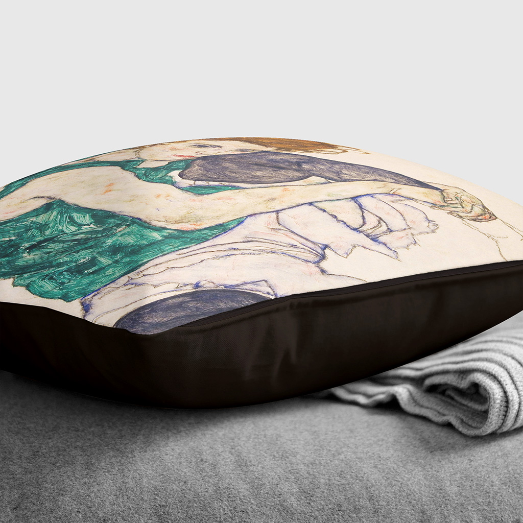 Plump Cushion Egon Schiele Seated Woman Scatter Throw Pillow Case Cover Filled - Picture 11 of 13