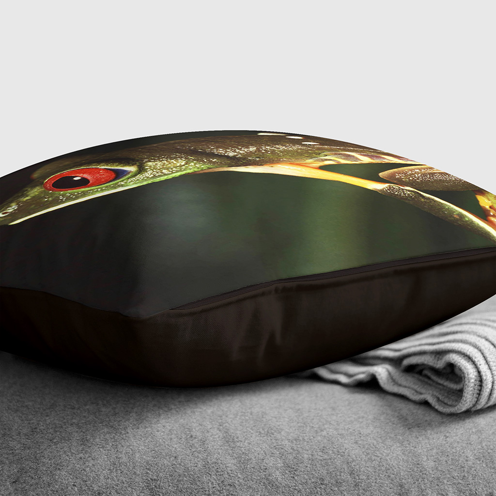 Plump Cushion Red Eyed Leaf Frog Soft Scatter Throw Pillow Case Cover Filled - Picture 11 of 13