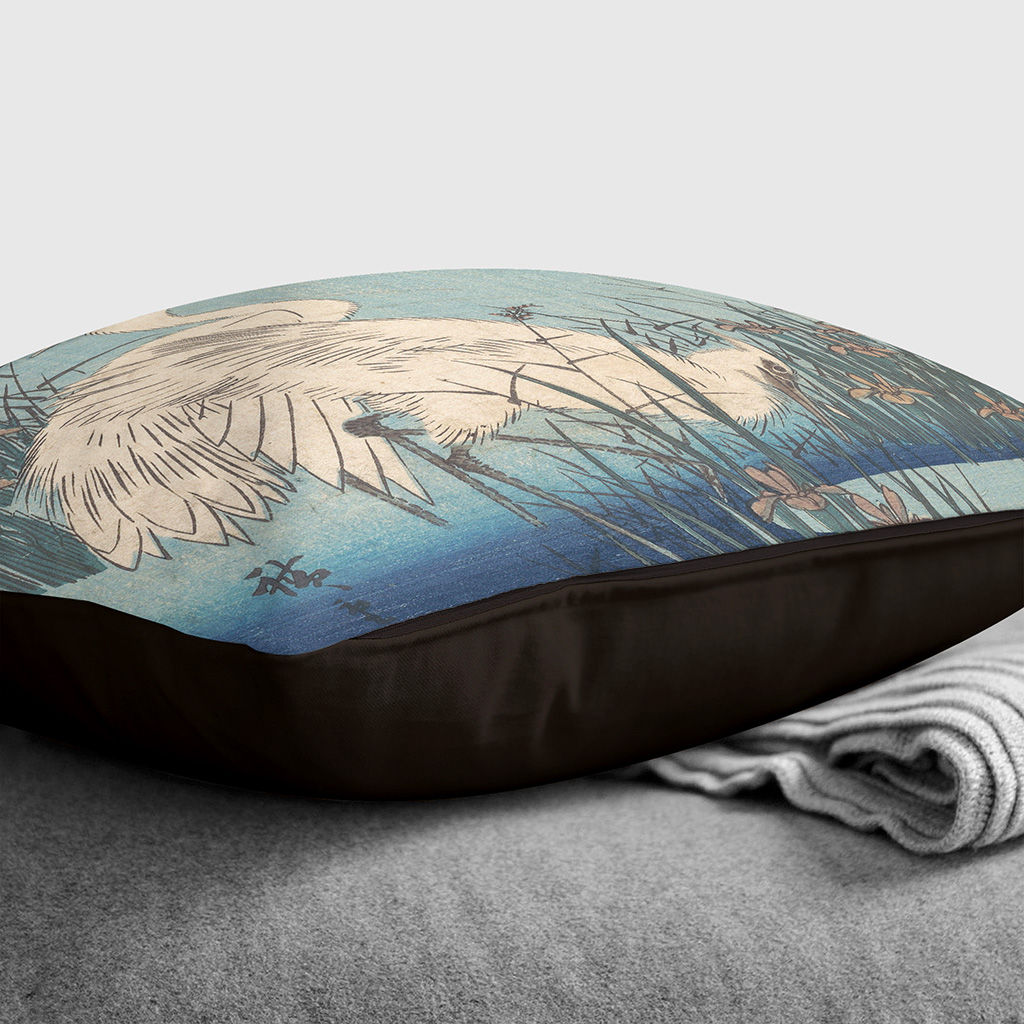 Plump Cushion Hiroshige Japanese Oriental (36) Scatter Throw Pillow Cover Filled - Picture 11 of 13