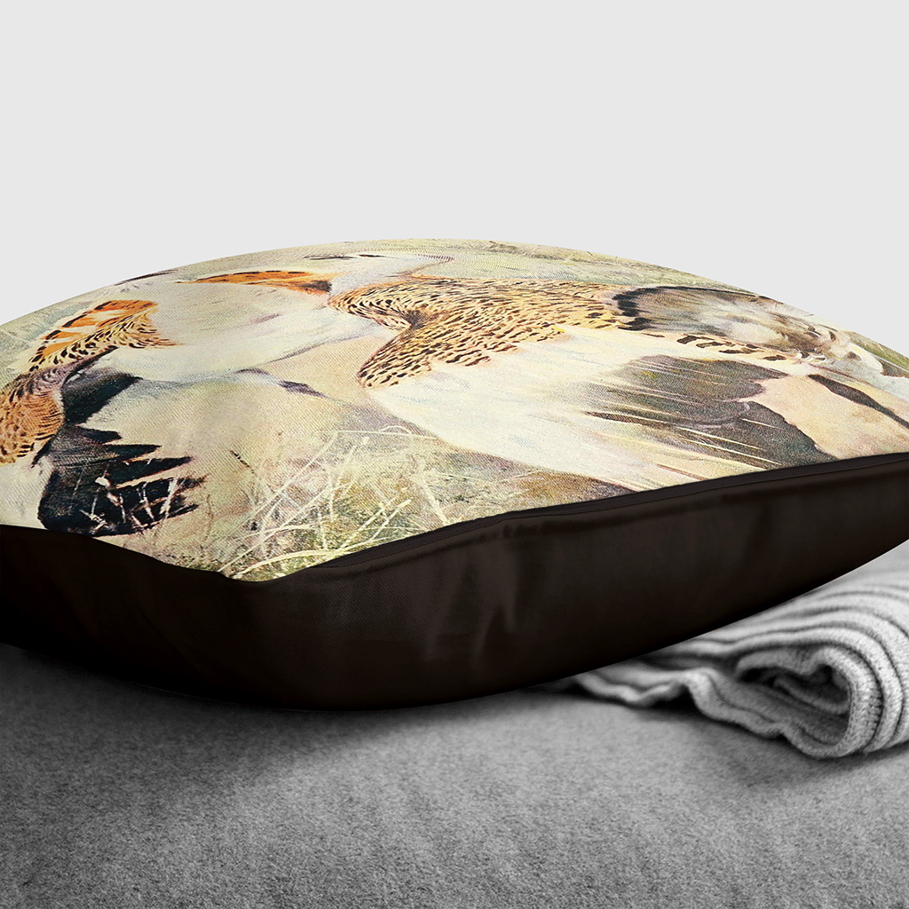 Cojín regordete vintage con funda de almohada Kuhnert gran avutarda dispersa llena - Imagen 11 de 13