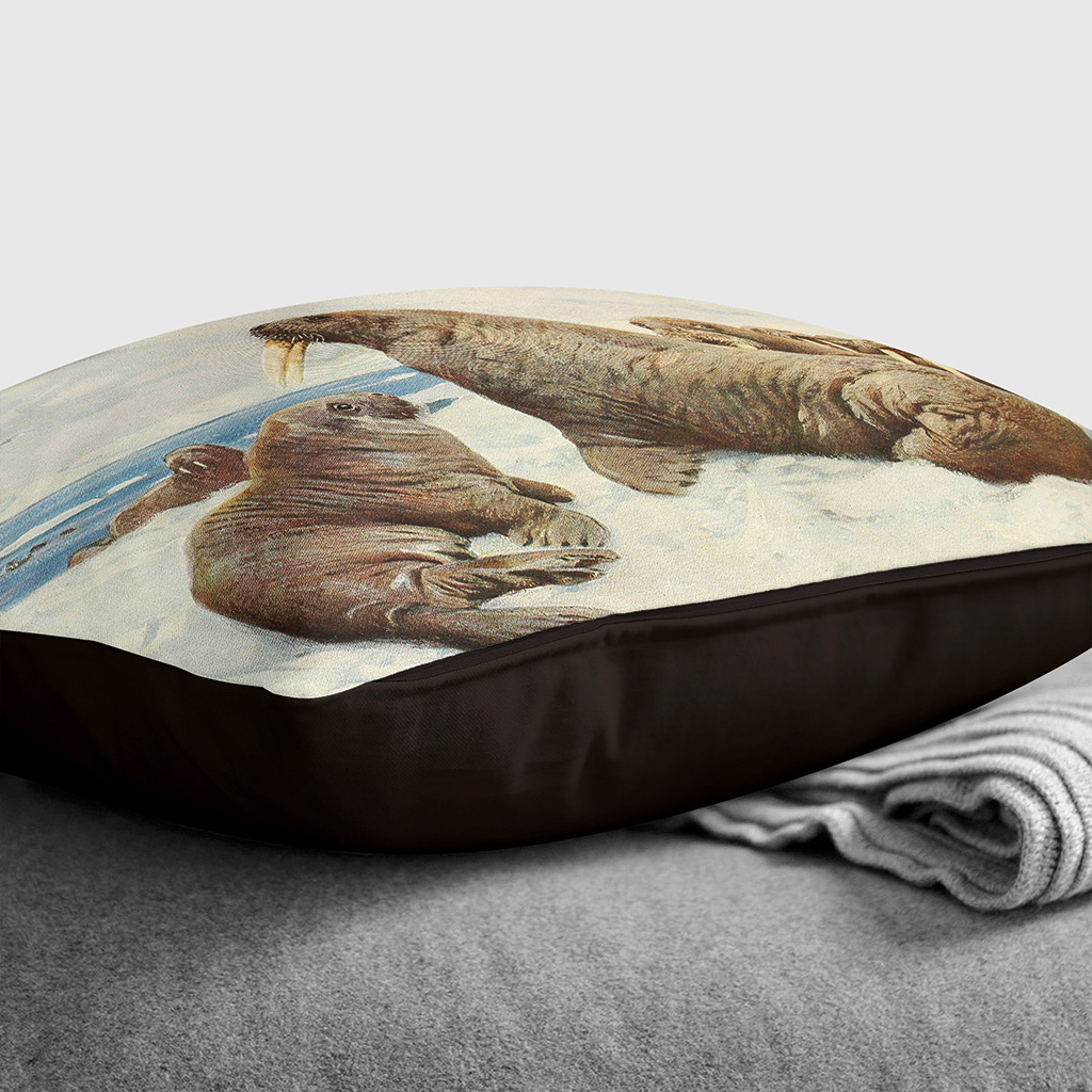 Funda de almohada rellena de cojín regordete vintage con dispersión de morsa Kuhnert - Imagen 11 de 13