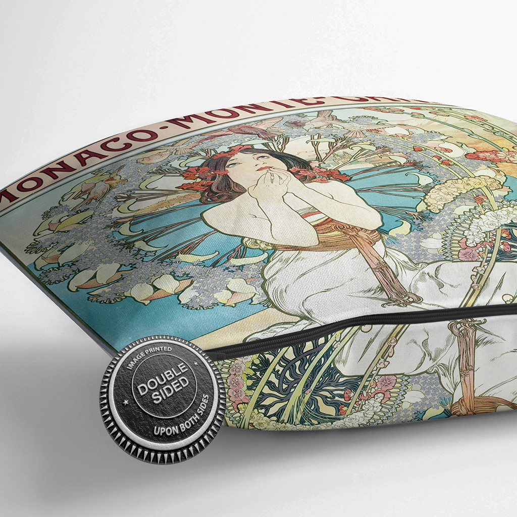 Plump Kissen Alphonse Mucha Monaco Monte Carlo Dekokissenbezug - Bild 13 von 13