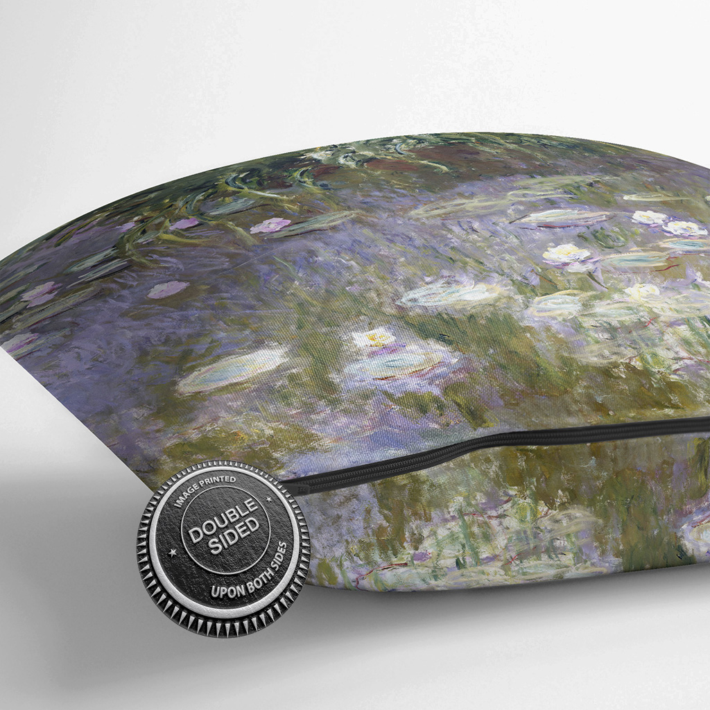 Cuscino paffuto Claude Monet Water LIllies n.3 copricuscino imbottito - Foto 13 di 13