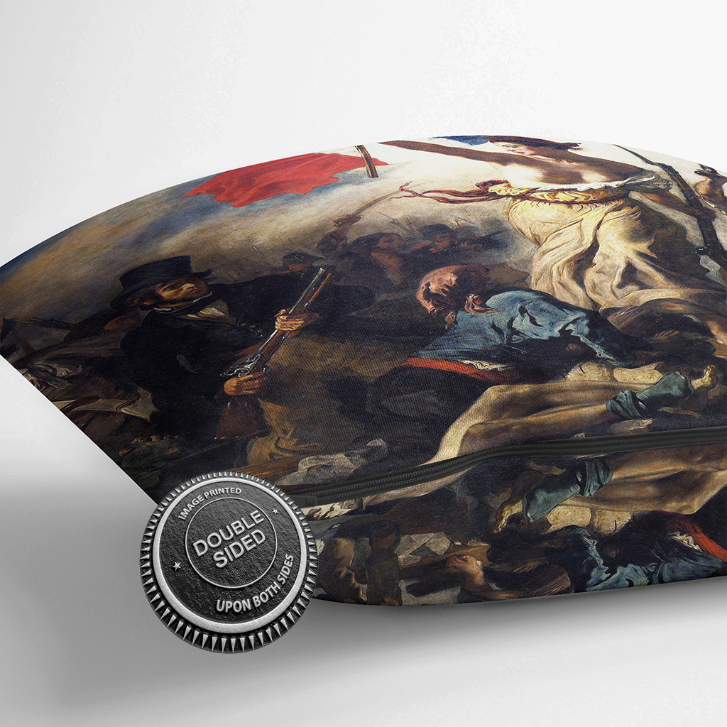 Plump Cushion Eugene Delacroix French Liberty Scatter Throw Pillow Cover Filled - Picture 13 of 13