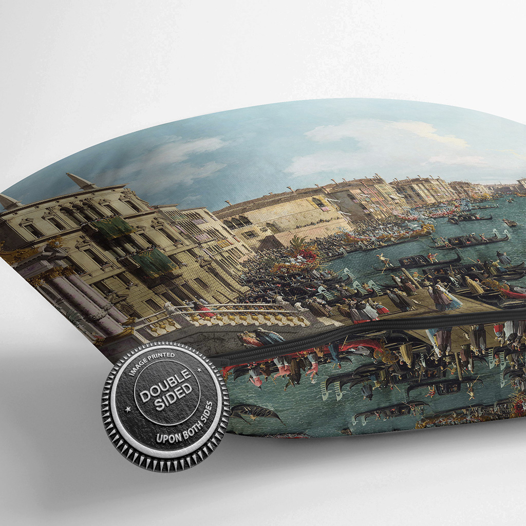 Plump Cushion Giovanni Canaletto Regatta on the Grand Canal Scatter Throw Pillow - Picture 13 of 13