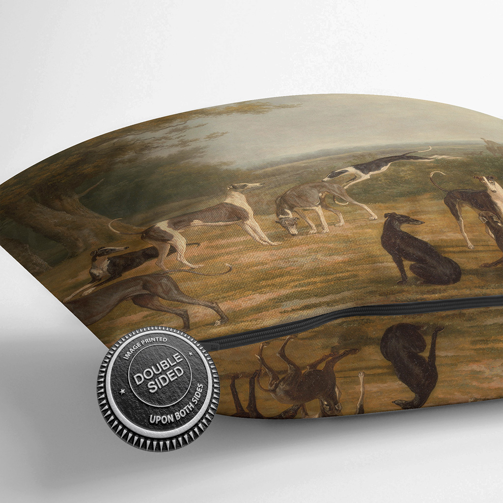 Cuscino paffuto Jacques-Laurent Agasse Greyhound copricuscino lancio sparso - Foto 13 di 13