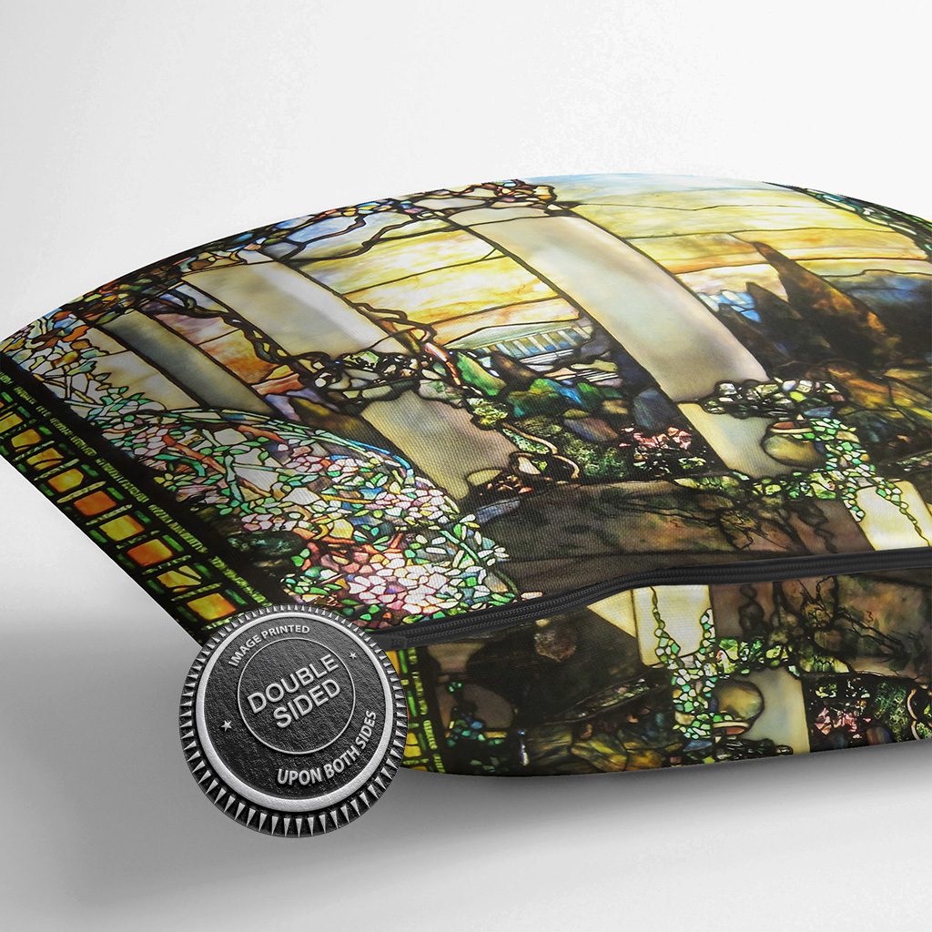 Plump Kissen Louis Comfort Tiffany Buntglasfenster 2 Dekokissen Dekokissen - Bild 13 von 13