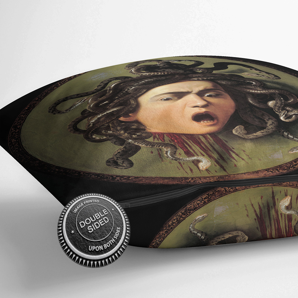 Plump Cushion Michelangelo Caravaggio The Head of Medusa Scatter Throw Pillow - Picture 13 of 13