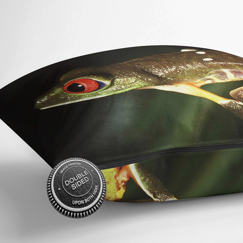 Plump Cushion Red Eyed Leaf Frog Soft Scatter Throw Pillow Case Cover Filled - Picture 13 of 13
