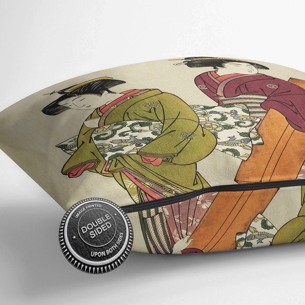 Plump Cushion Geisha Japanese Oriental Scatter Throw Pillow Case Cover Filled - Picture 13 of 13