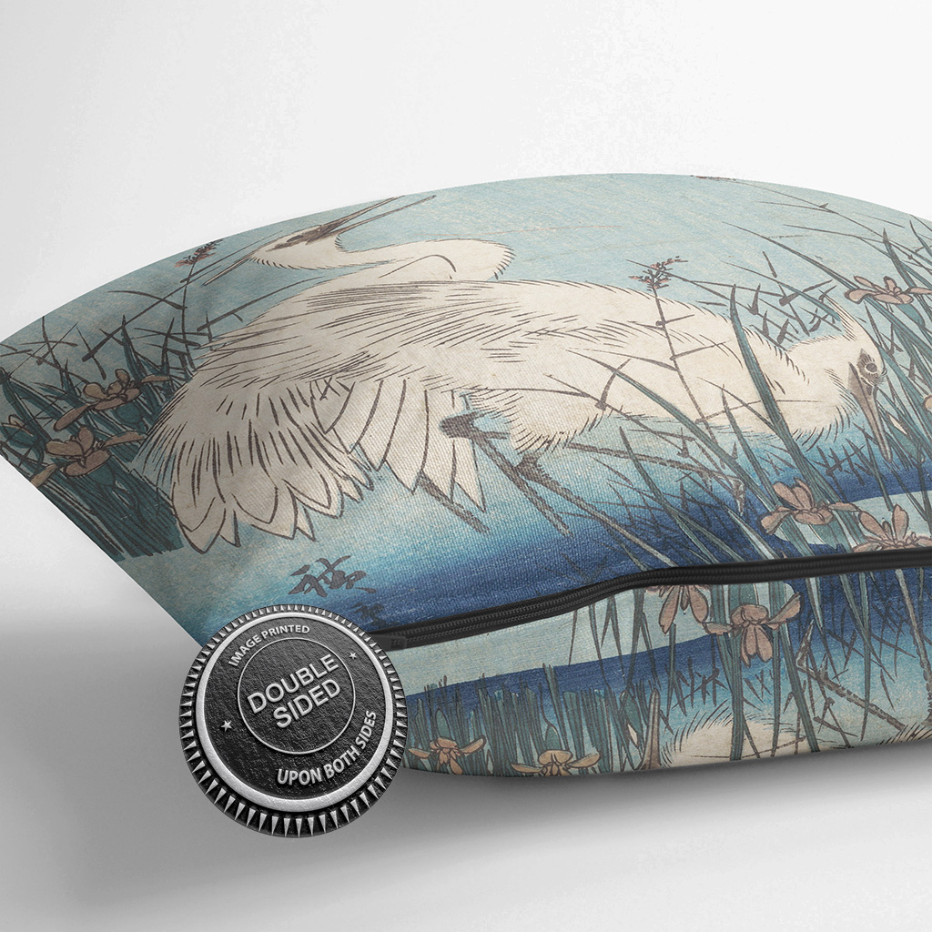 Plump Cushion Hiroshige Japanese Oriental (36) Scatter Throw Pillow Cover Filled - Picture 13 of 13