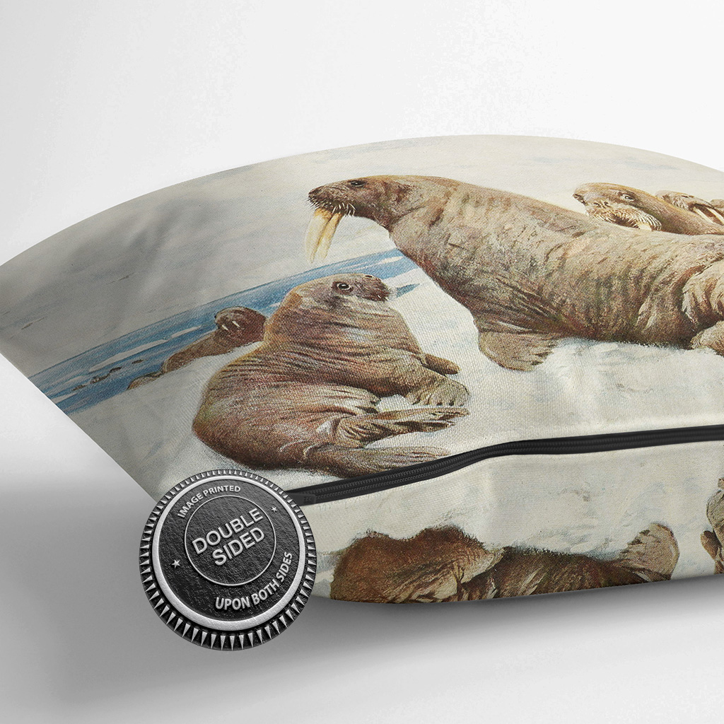 Funda de almohada rellena de cojín regordete vintage con dispersión de morsa Kuhnert - Imagen 13 de 13
