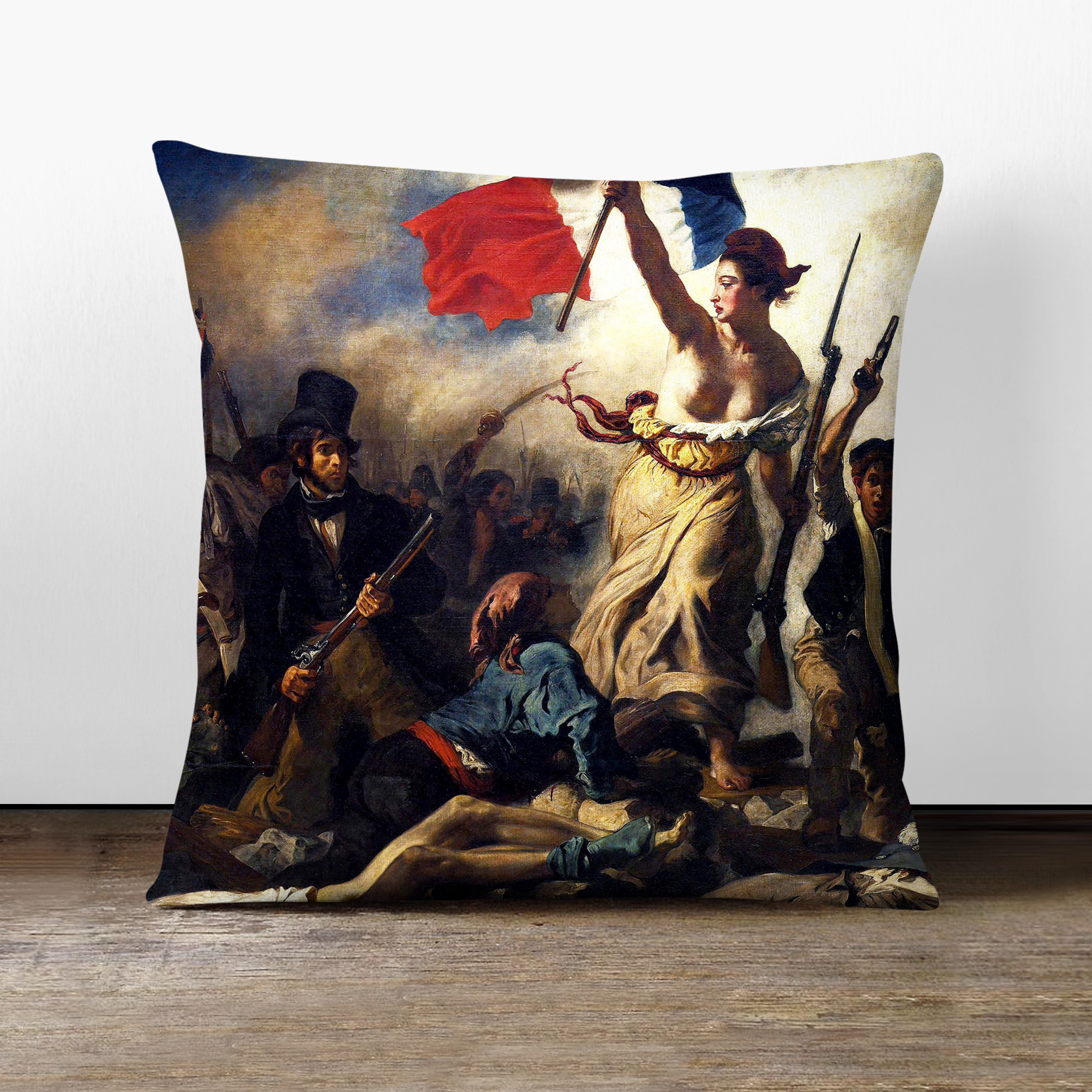 Plump Cushion Eugene Delacroix French Liberty Scatter Throw Pillow Cover Filled - Picture 6 of 13