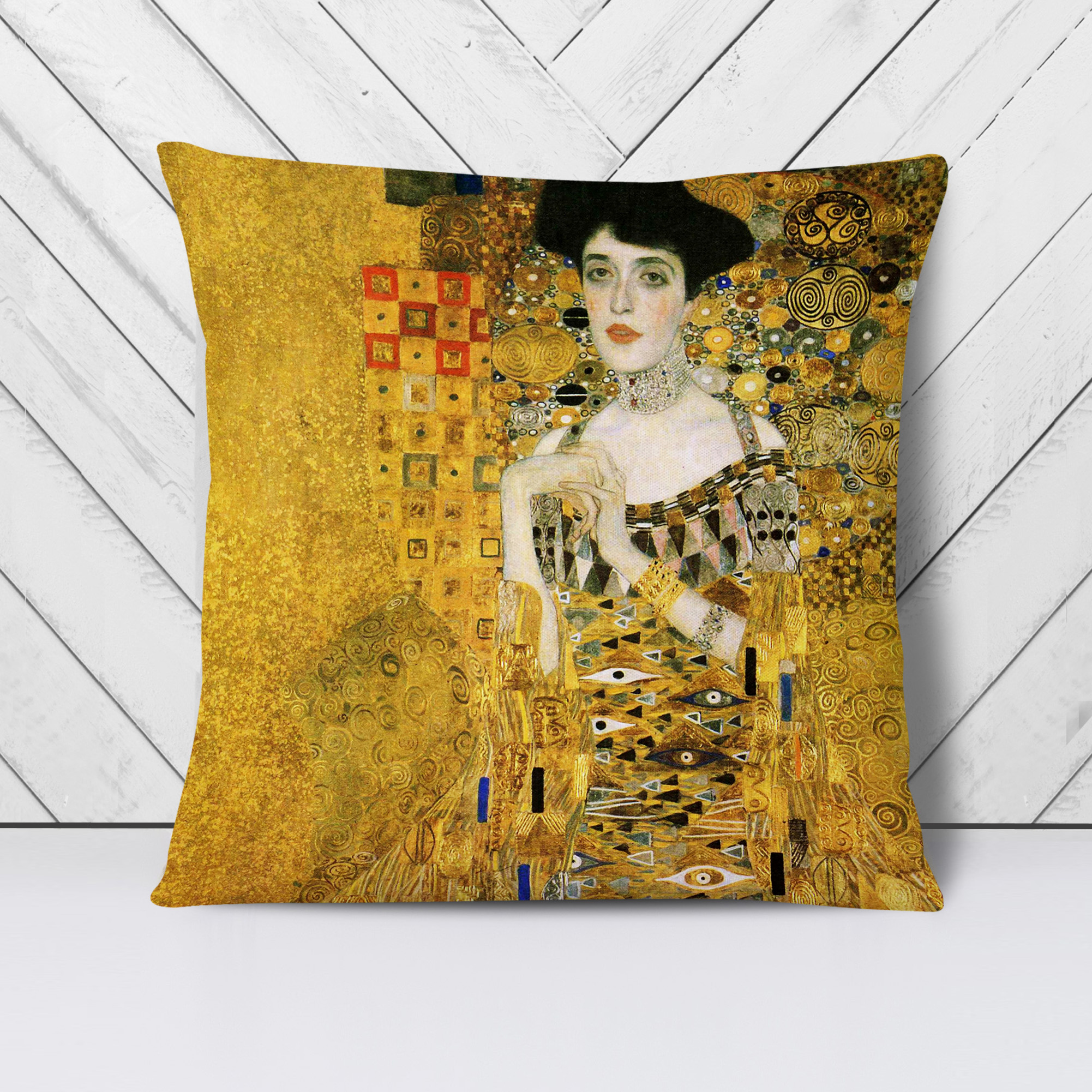 Cuscino paffuto Gustav Klimt Ritratto di Adele Bloch-Bauer 2 cuscini sparsi - Foto 6 di 13