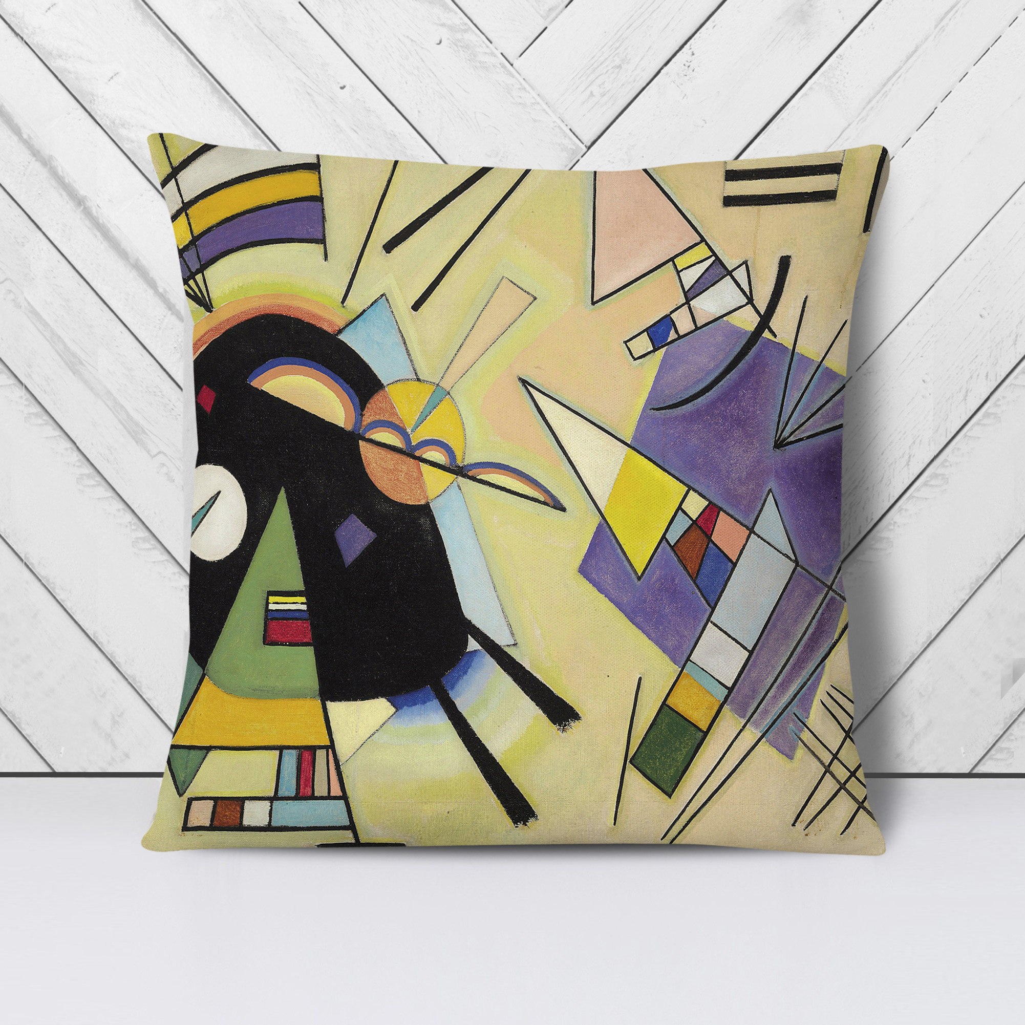 Funda de almohada rellena de cojín grueso Wassily Kandinski abstracto dispersión - Imagen 6 de 13