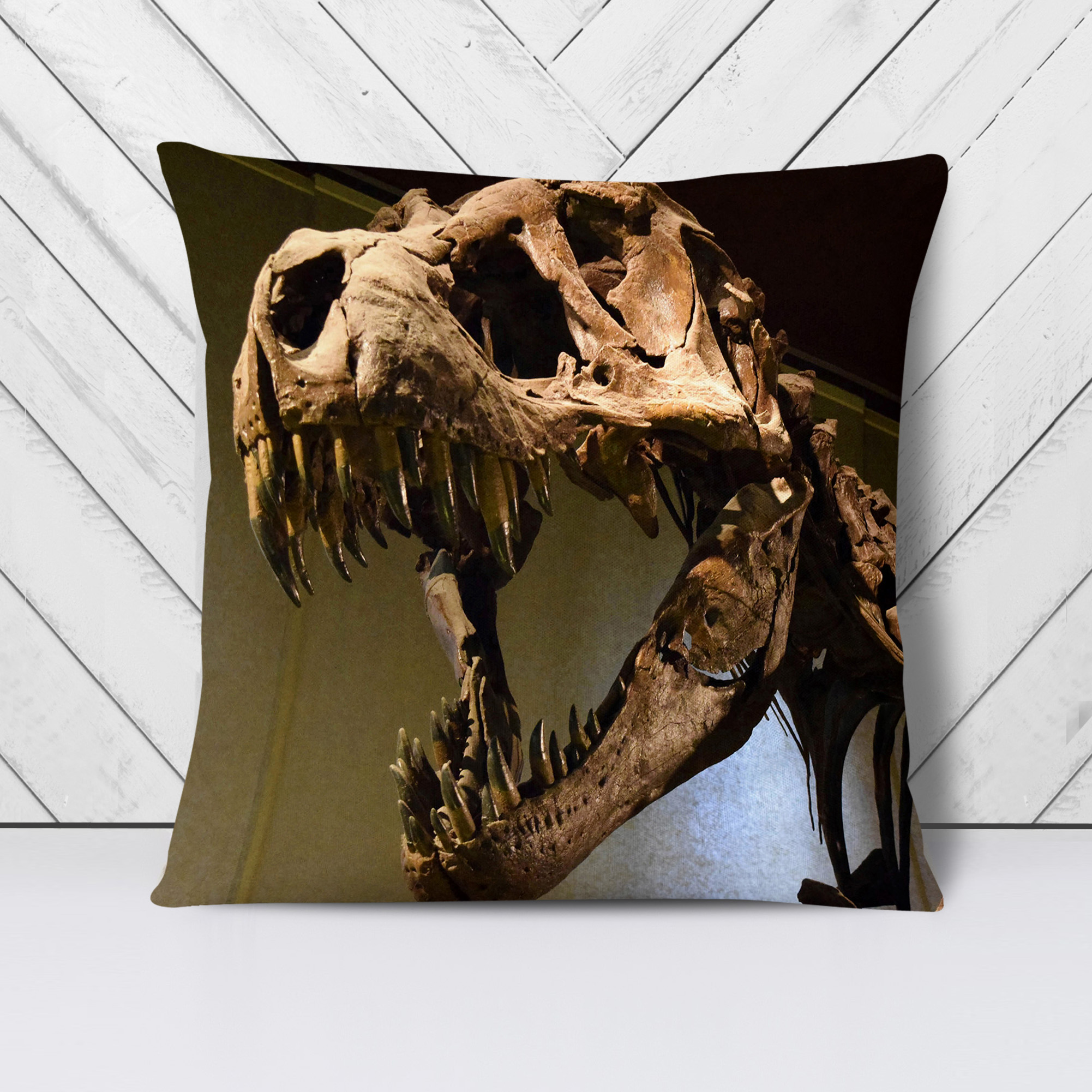 dinosaur throw pillow