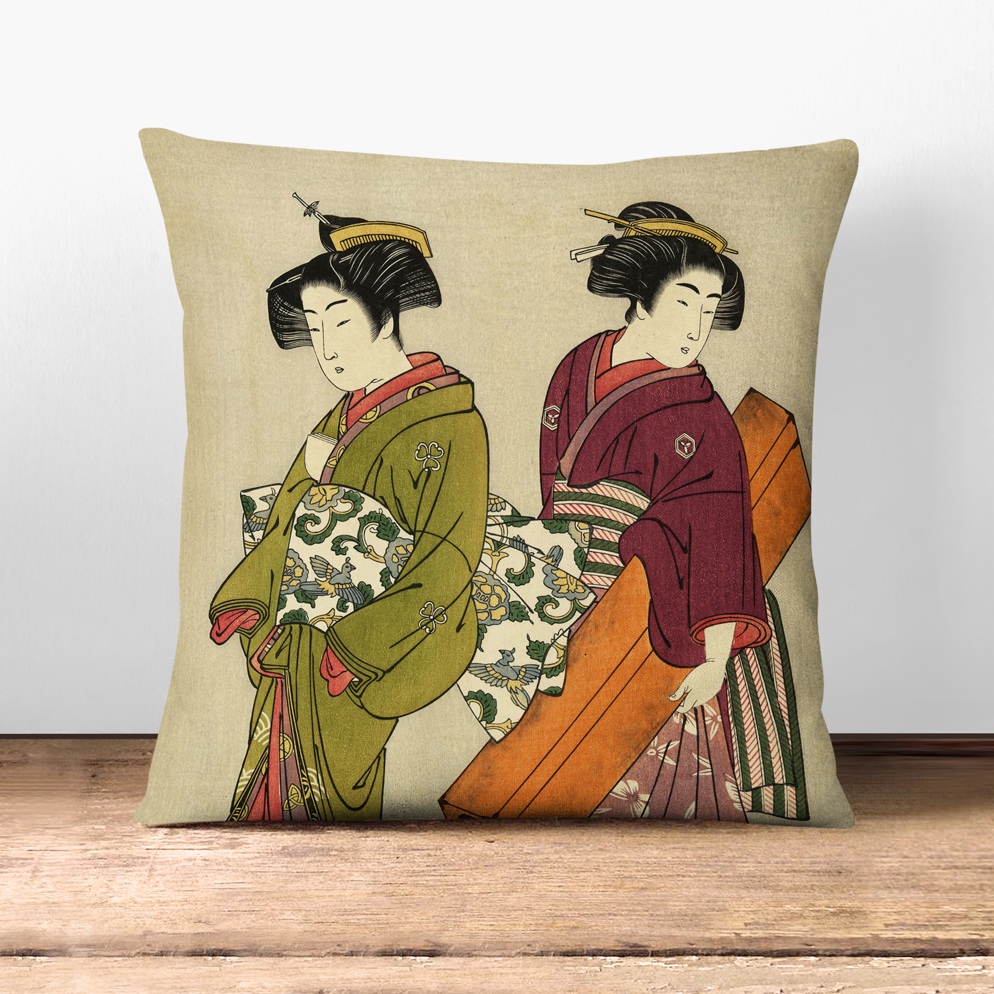 Plump Cushion Geisha Japanese Oriental Scatter Throw Pillow Case Cover Filled - Picture 6 of 13