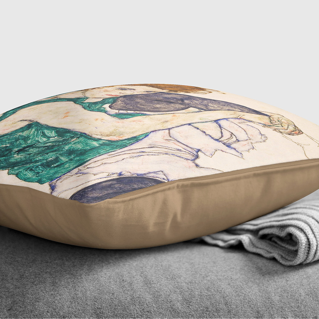 Plump Cushion Egon Schiele Seated Woman Scatter Throw Pillow Case Cover Filled - Picture 9 of 13