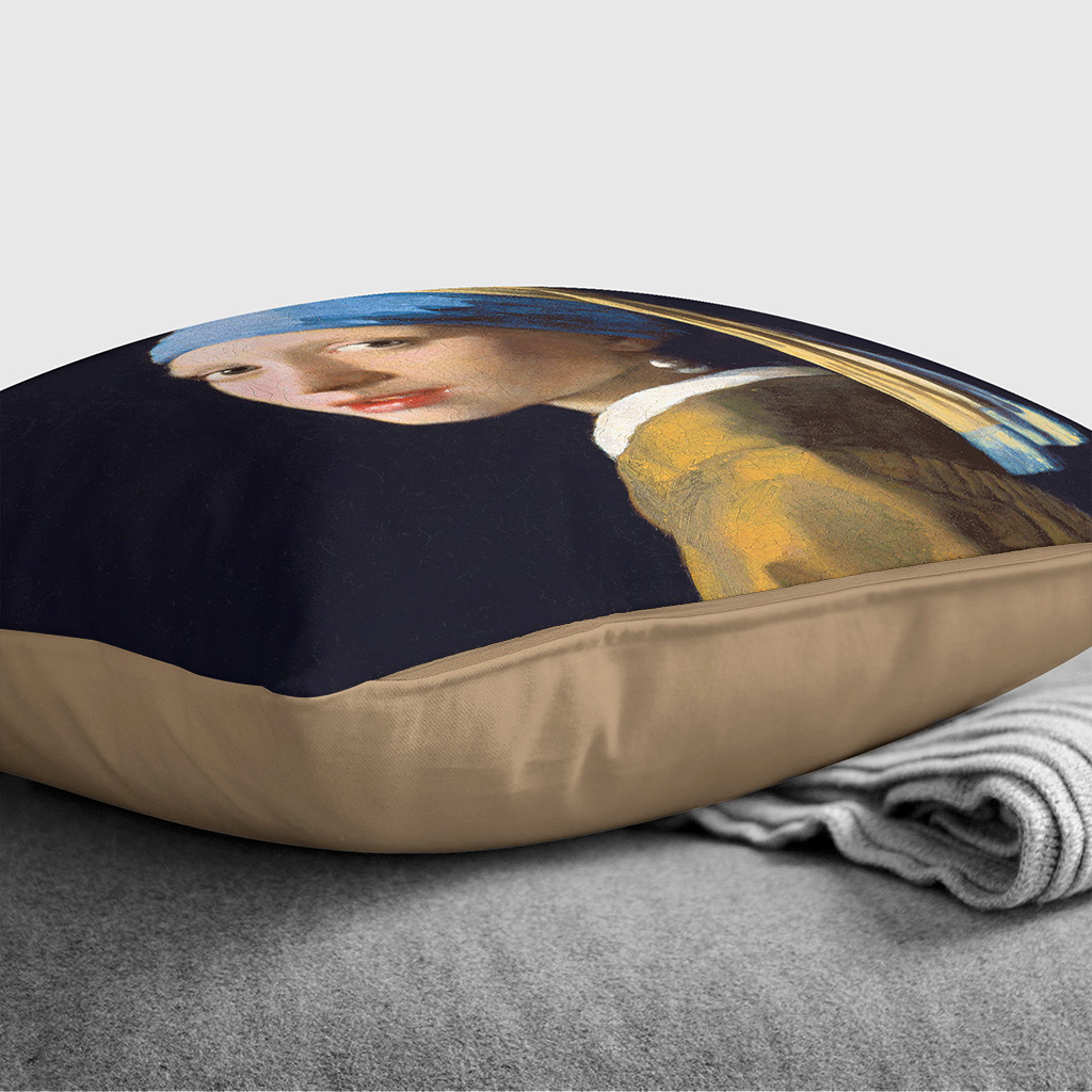 Plump Cushion Johannes Vermeer The Girl with the Pearl Earring (2) Throw Pillow - Picture 9 of 13