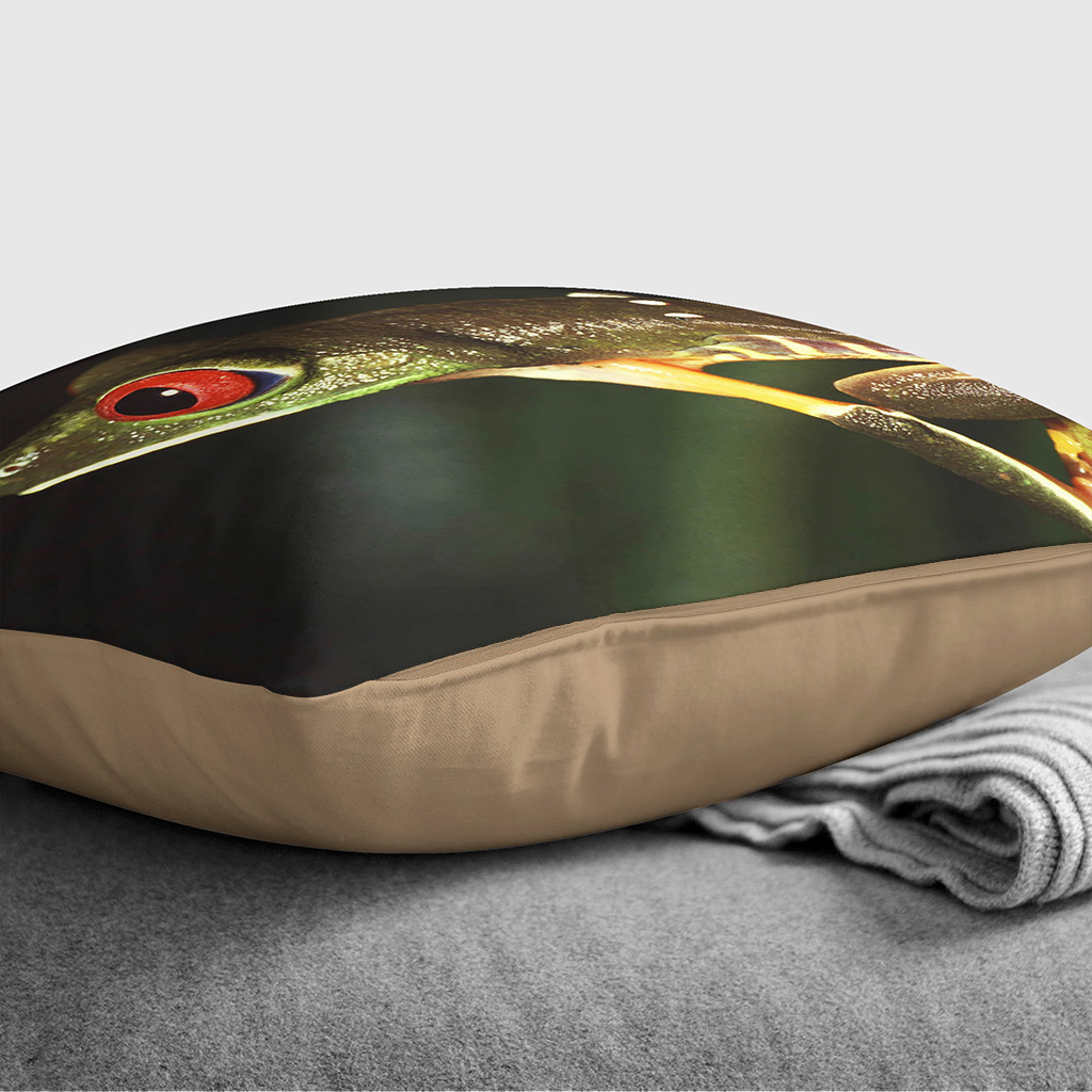 Plump Cushion Red Eyed Leaf Frog Soft Scatter Throw Pillow Case Cover Filled - Picture 9 of 13