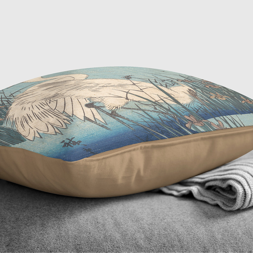 Plump Cushion Hiroshige Japanese Oriental (36) Scatter Throw Pillow Cover Filled - Picture 9 of 13