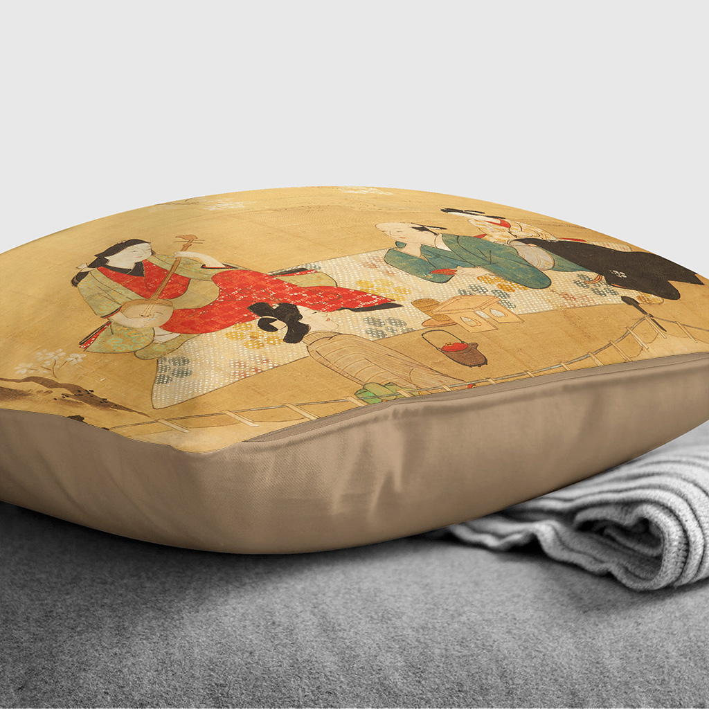 Plump Cushion Miyagawa Choshun Cherry Blossom Japanese Scatter Throw Pillow - Picture 9 of 13