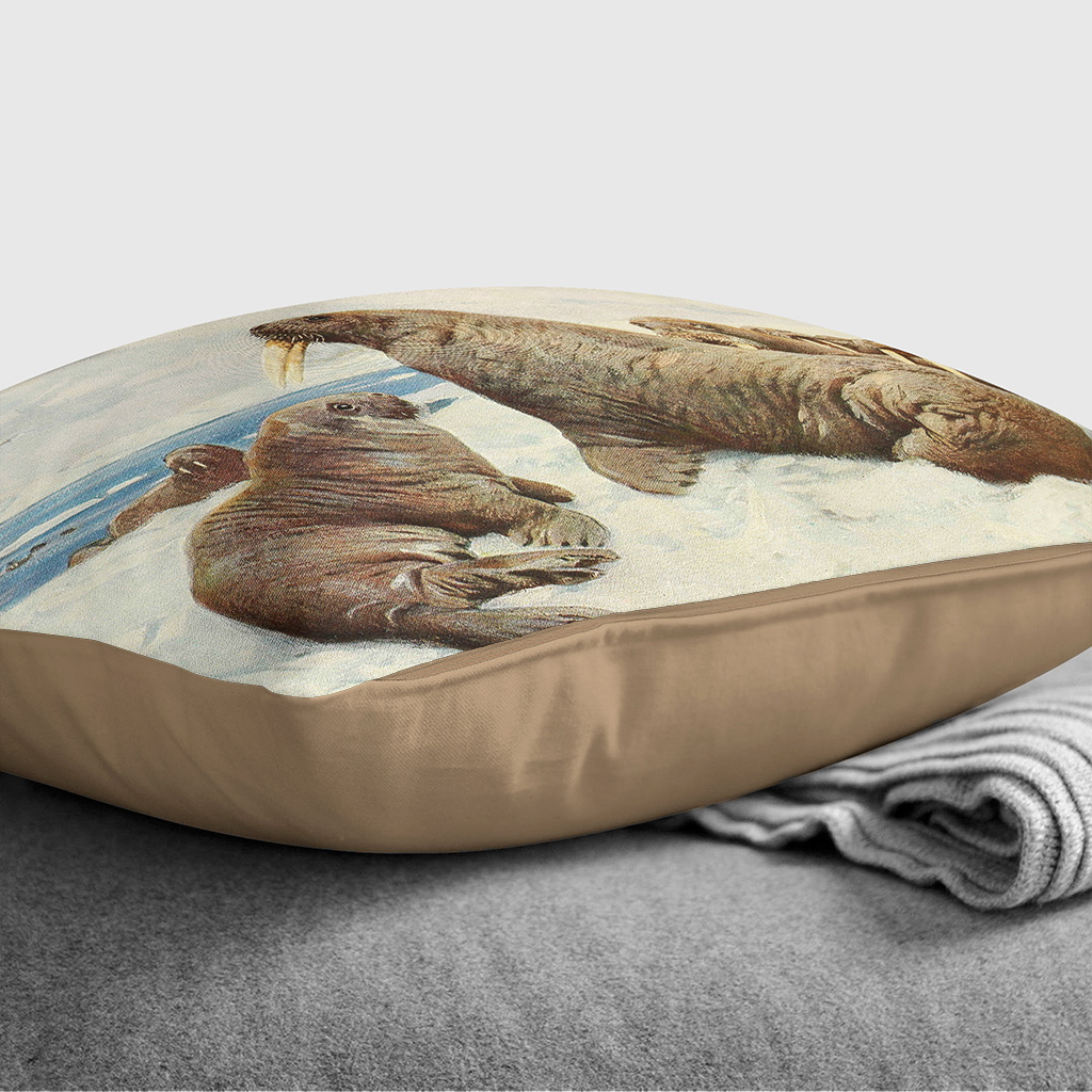 Funda de almohada rellena de cojín regordete vintage con dispersión de morsa Kuhnert - Imagen 9 de 13