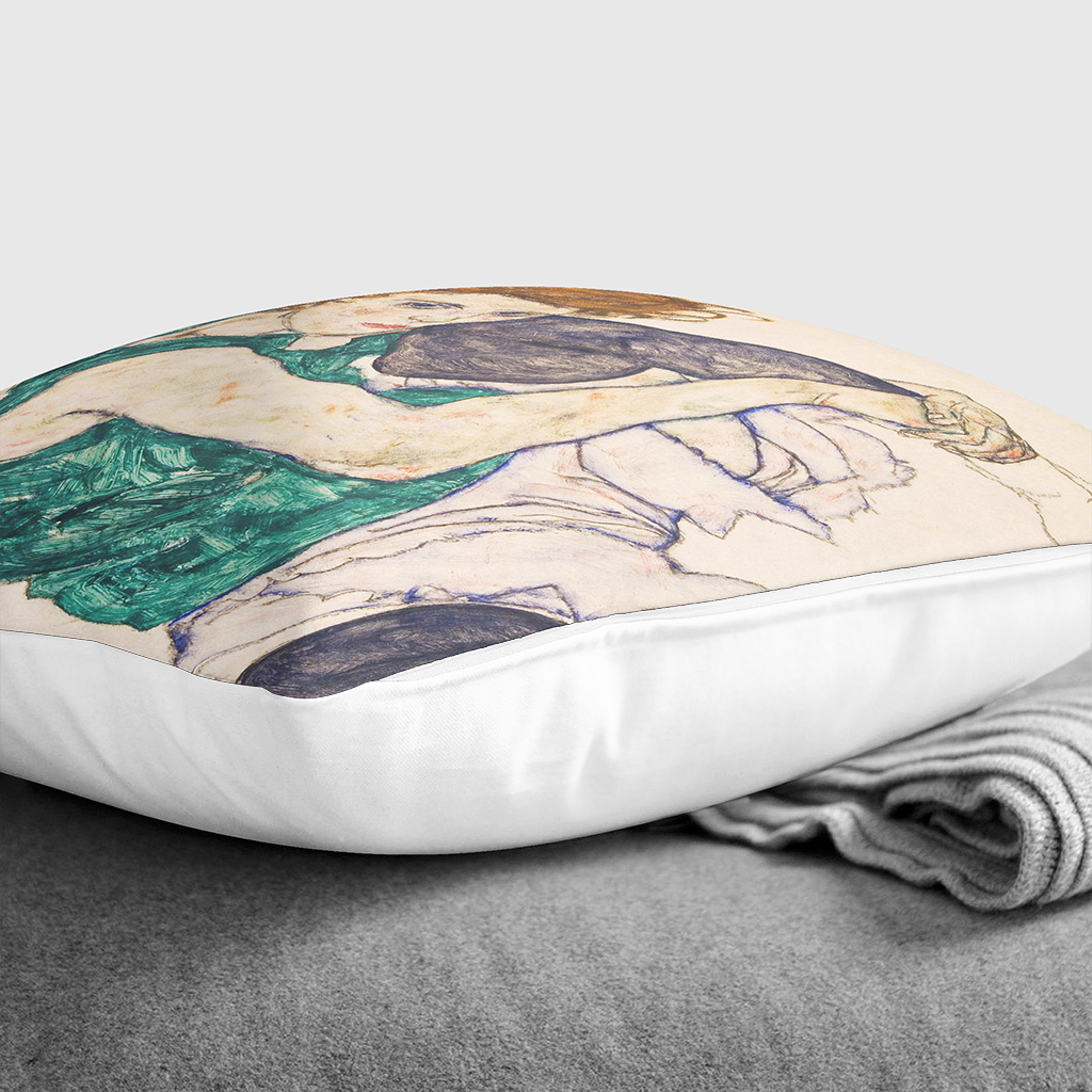 Plump Cushion Egon Schiele Seated Woman Scatter Throw Pillow Case Cover Filled - Picture 7 of 13