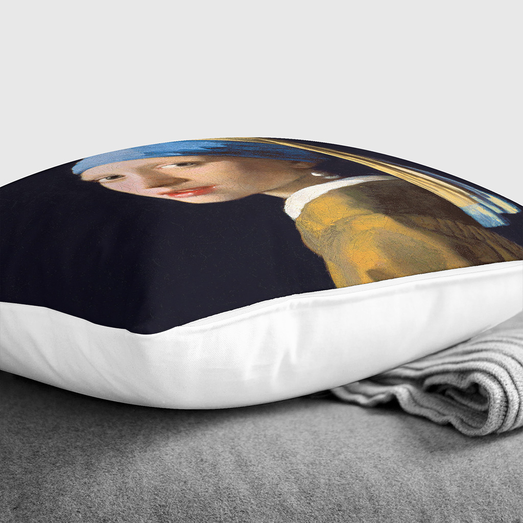 Plump Cushion Johannes Vermeer The Girl with the Pearl Earring (2) Throw Pillow - Picture 7 of 13