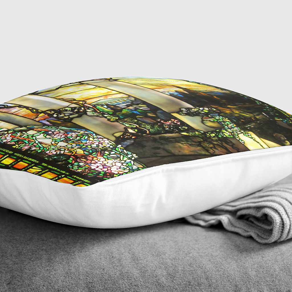 Plump Kissen Louis Comfort Tiffany Buntglasfenster 2 Dekokissen Dekokissen - Bild 7 von 13