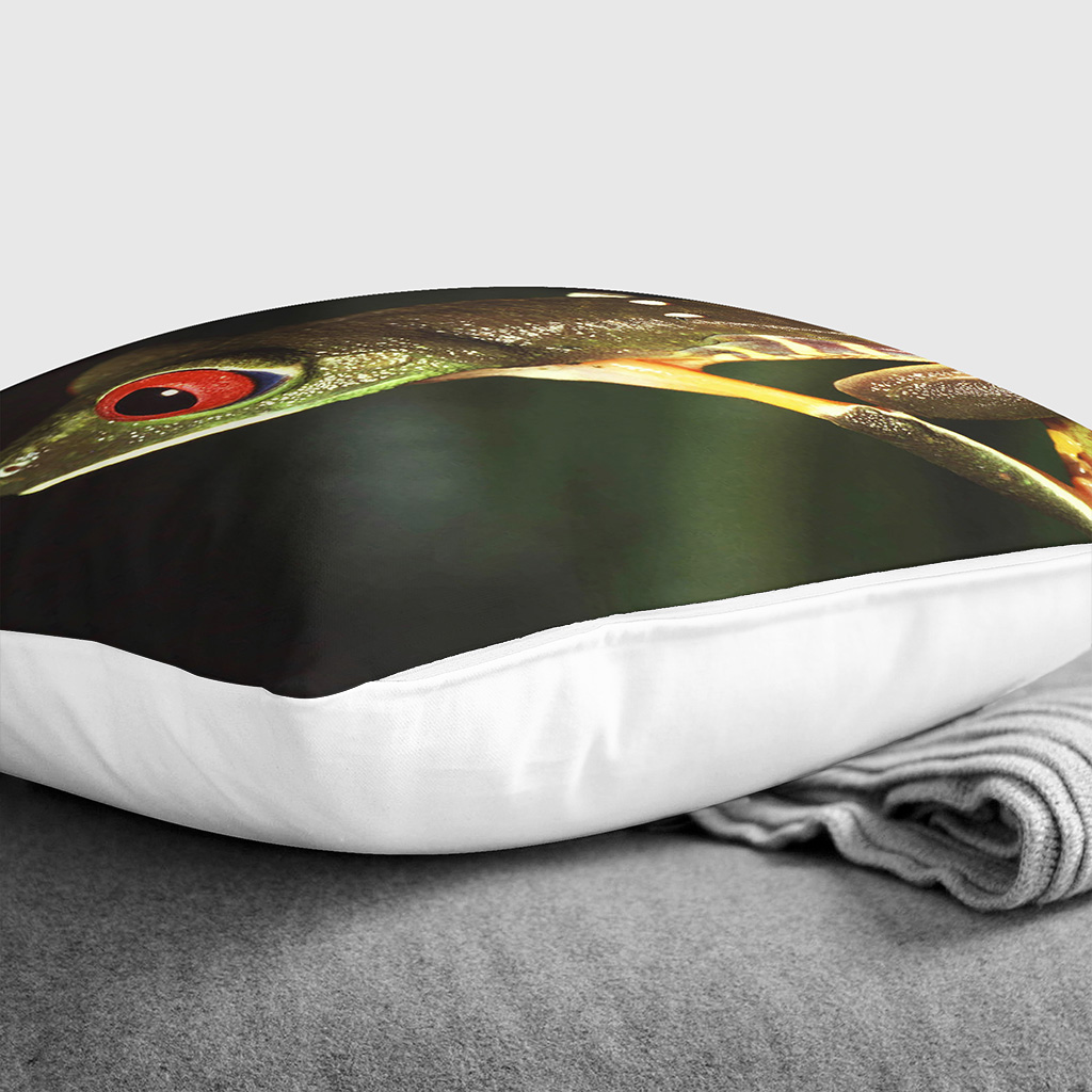 Plump Cushion Red Eyed Leaf Frog Soft Scatter Throw Pillow Case Cover Filled - Picture 7 of 13