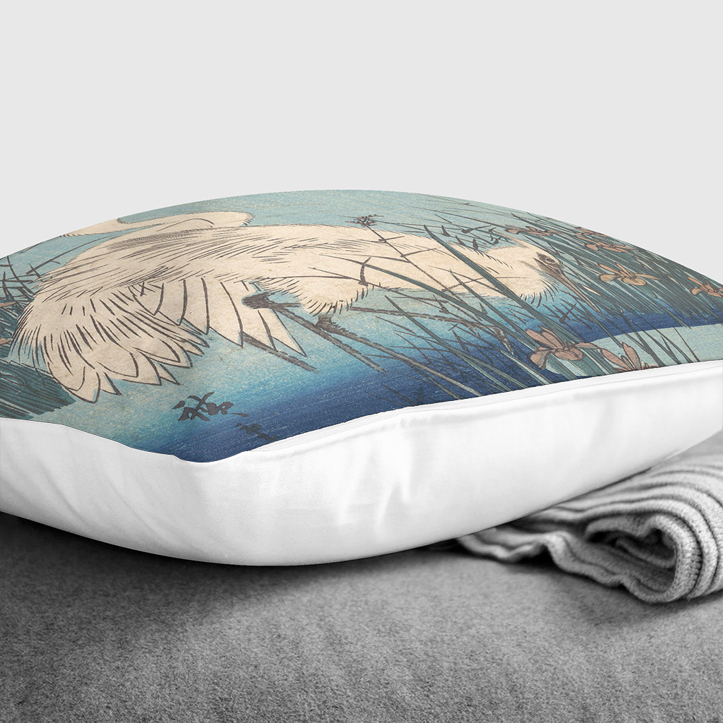 Plump Cushion Hiroshige Japanese Oriental (36) Scatter Throw Pillow Cover Filled - Picture 7 of 13