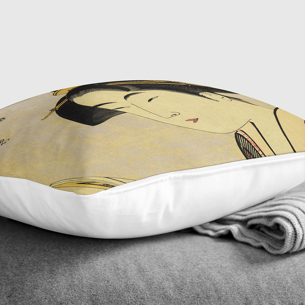 Plump Kissen Kitagawa Utamaro Vintage Japanisch Orientalisch (11) Dekokissen - Bild 7 von 13