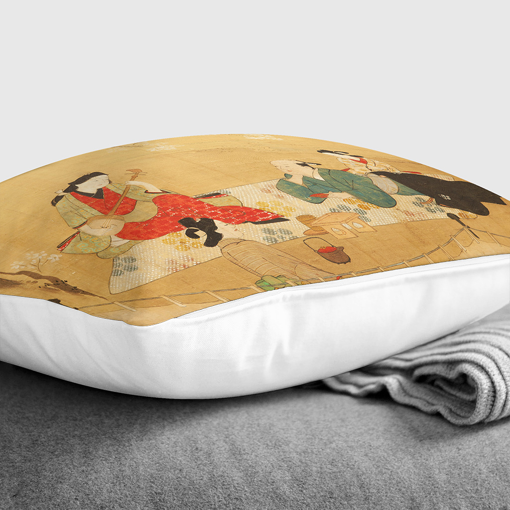 Plump Cushion Miyagawa Choshun Cherry Blossom Japanese Scatter Throw Pillow - Picture 7 of 13