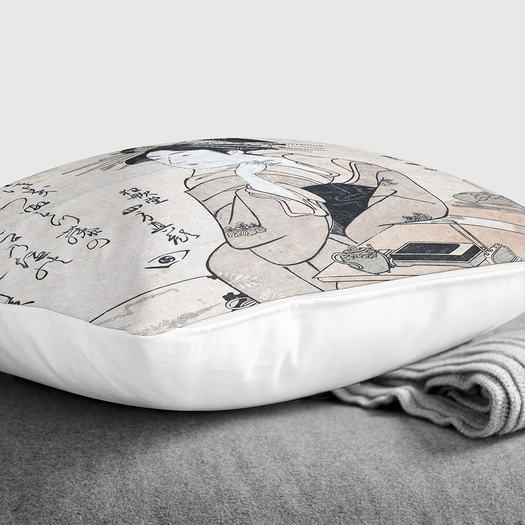 Plump Cushion Utagawa - Japanese Oriental Shinomaki Scatter Throw Pillow Cover - Picture 7 of 13