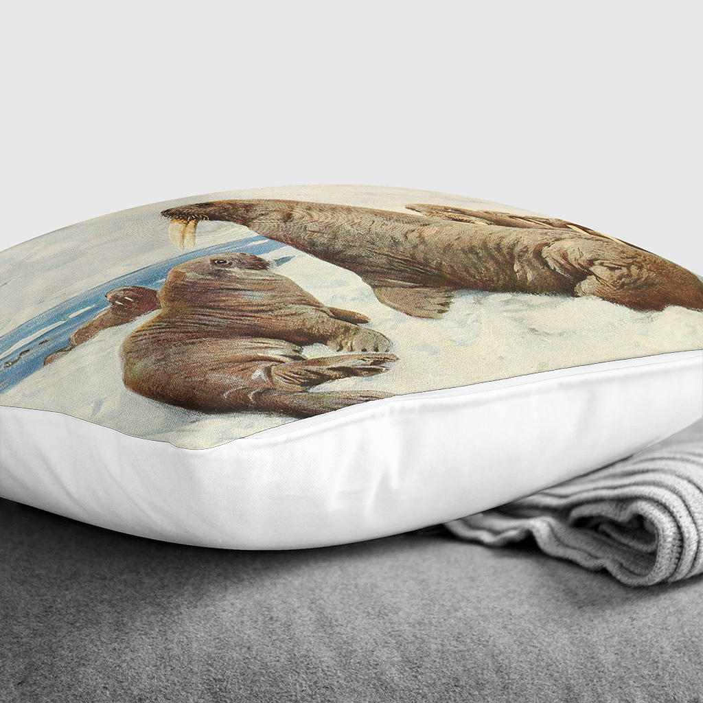 Funda de almohada rellena de cojín regordete vintage con dispersión de morsa Kuhnert - Imagen 7 de 13