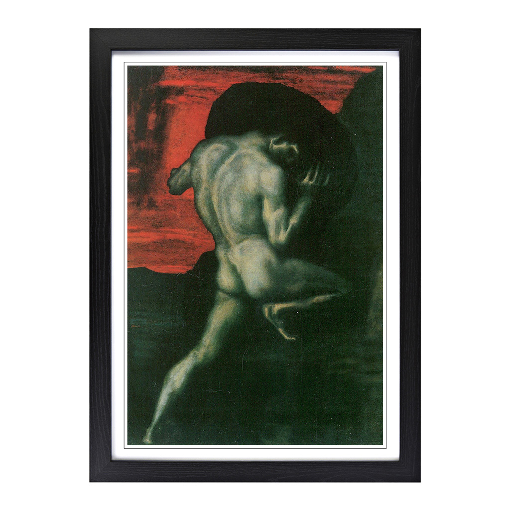 Arte de pared Franz Stuck Sísifo impresión enmarcado lienzo cuadro póster decoración - Imagen 5 de 7