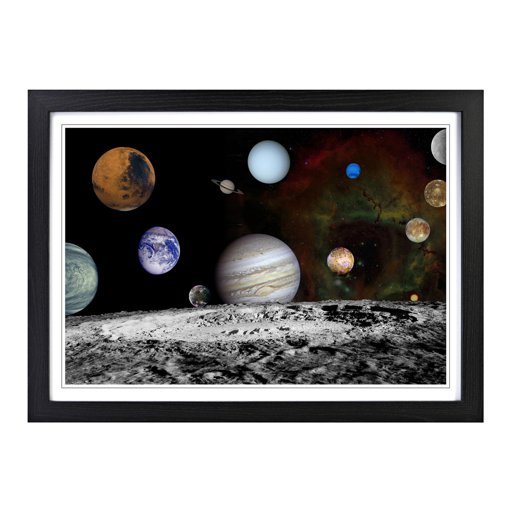 Space Planets (7) Wall Art Print Framed Canvas Picture Poster Decor Living Room - Picture 5 of 7