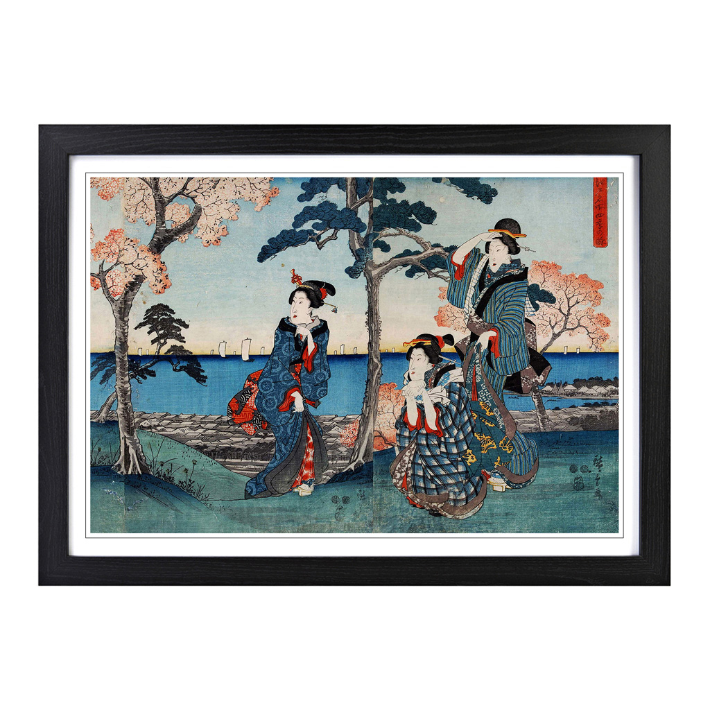Hiroshige Japanese Oriental (21) Wall Art Print Framed Canvas Picture Poster - Bild 5 von 7