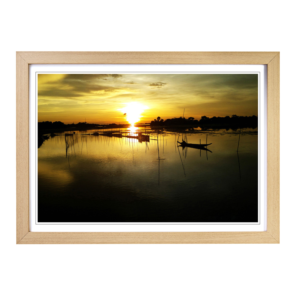 Bangladesh Sunset & Fishing Boats (2) Wall Art Print Framed Picture Poster - Picture 6 of 7