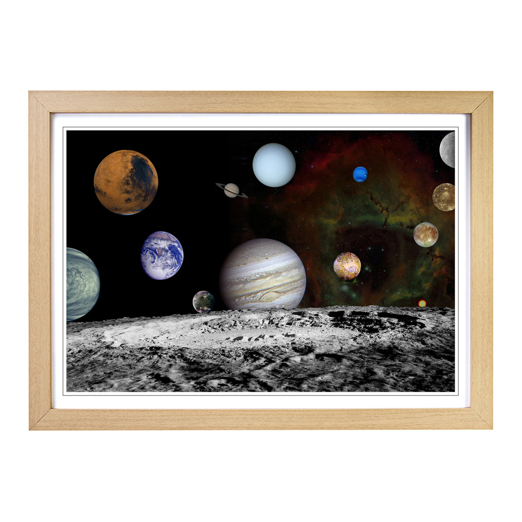 Space Planets (7) Wall Art Print Framed Canvas Picture Poster Decor Living Room - Picture 6 of 7