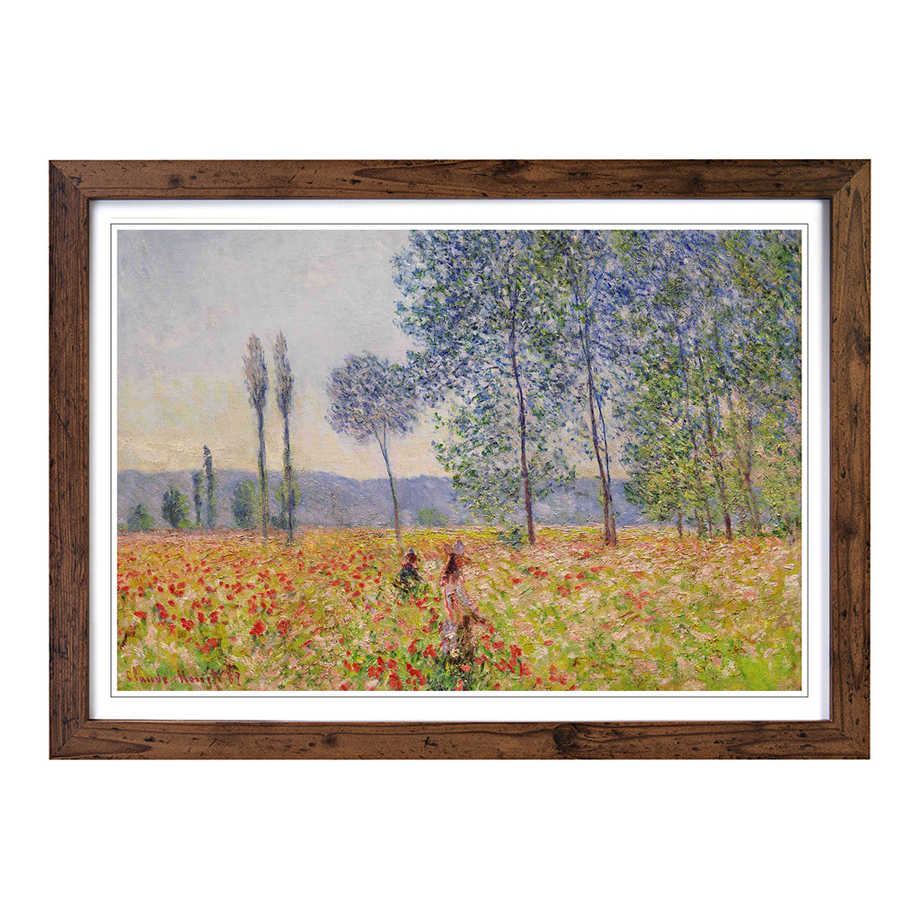 Claude Monet Walking In The Fields Wall Art Print Framed Canvas Picture Poster - Picture 7 of 7