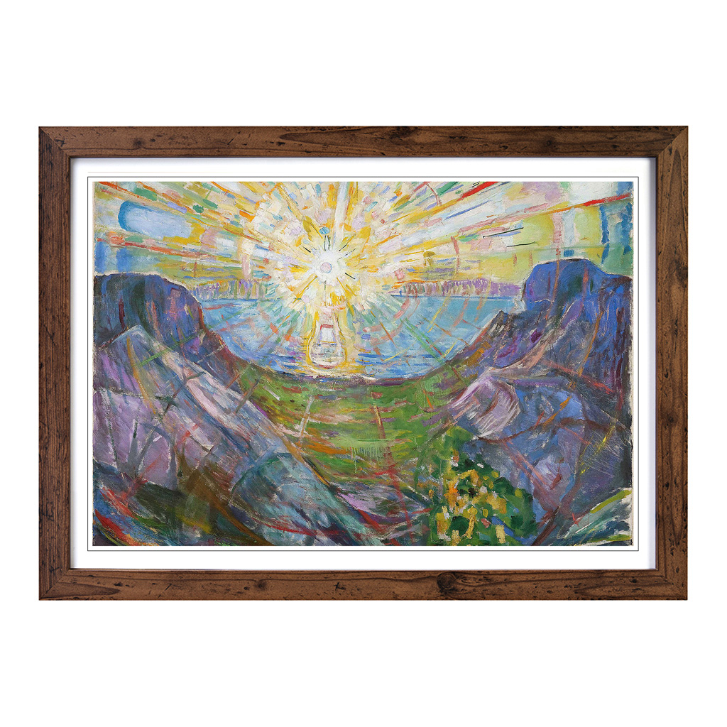 Edvard Munch The Sun Wandkunst Druck gerahmt Leinwand Bild Poster Dekor - Bild 7 von 7