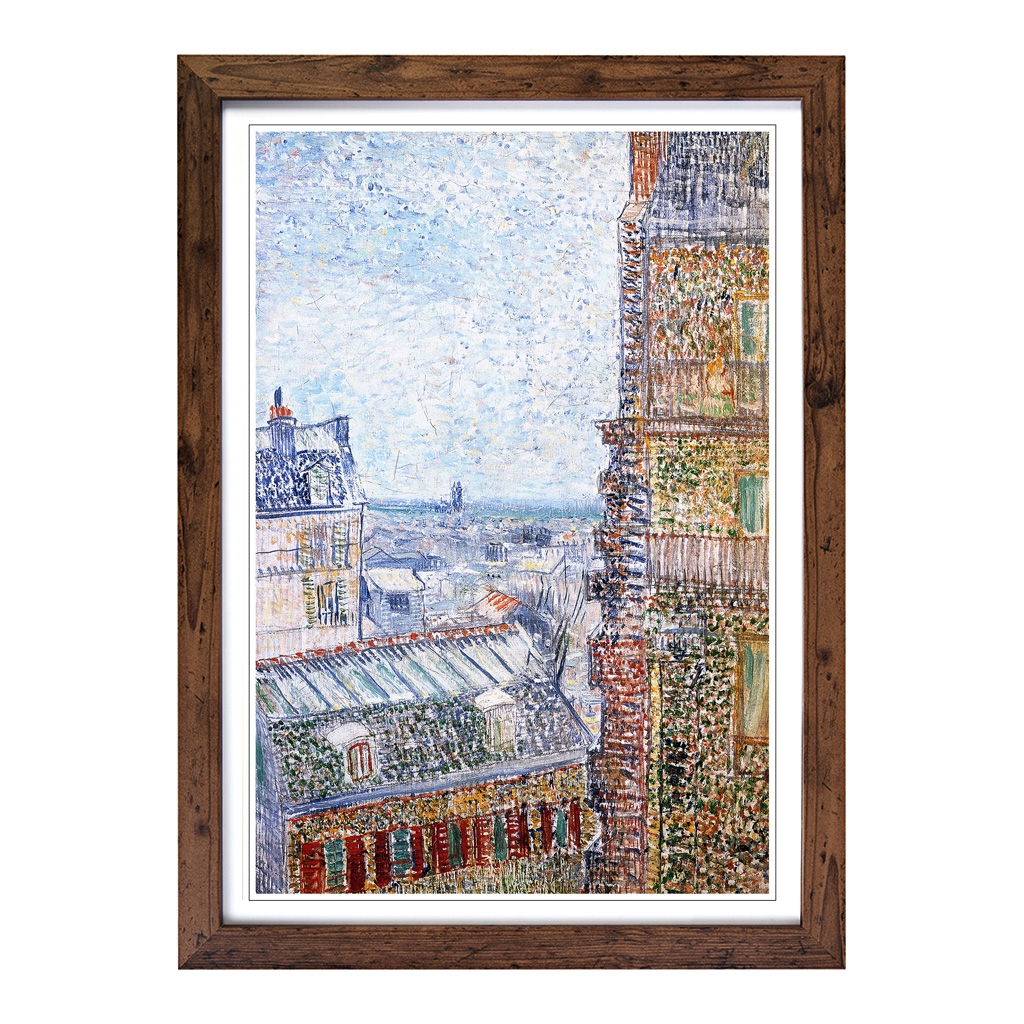 Vincent Van Gogh Blick auf Paris Wandbild Kunstdruck gerahmt Leinwand Bild Poster Deko - Bild 7 von 7