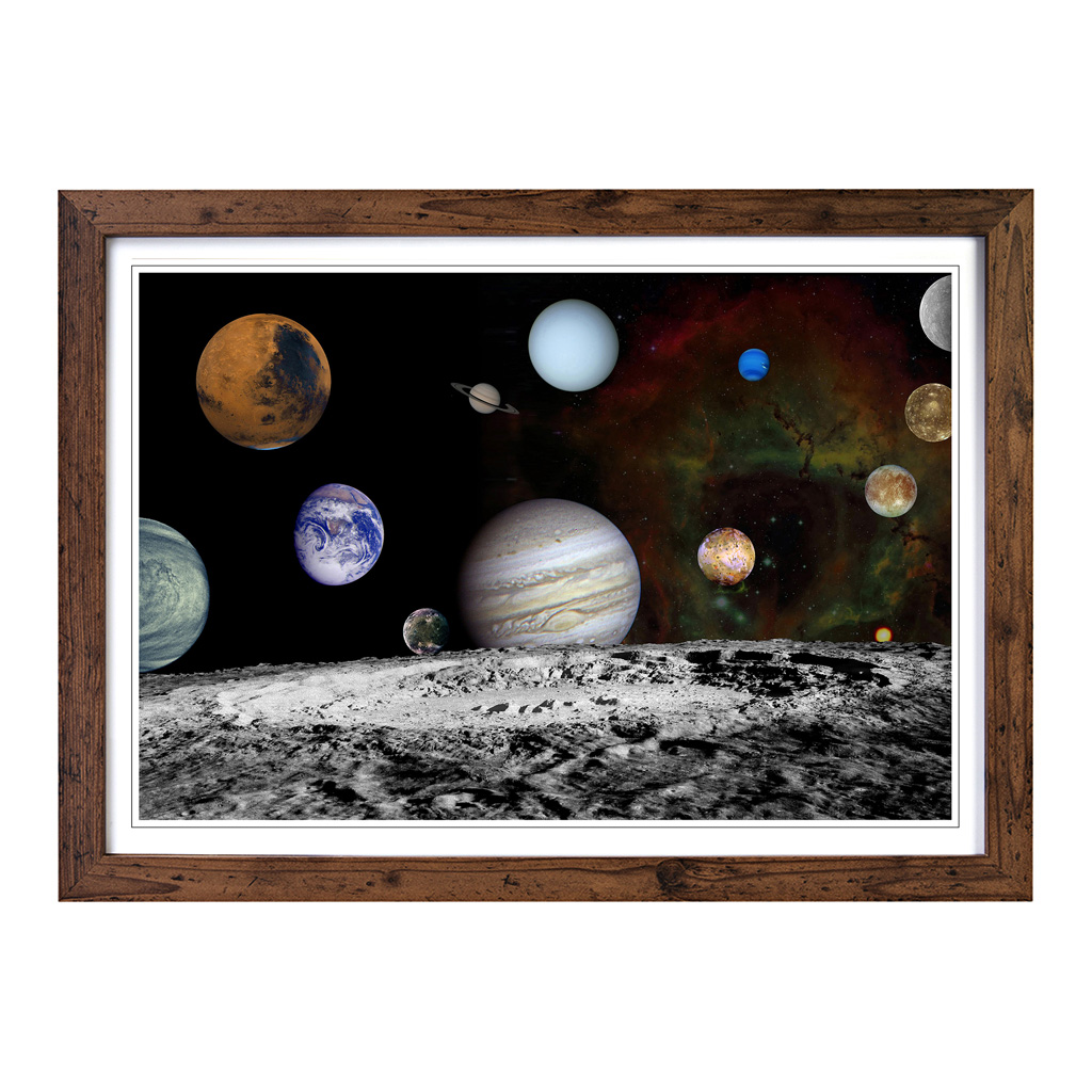 Space Planets (7) Wall Art Print Framed Canvas Picture Poster Decor Living Room - Picture 7 of 7
