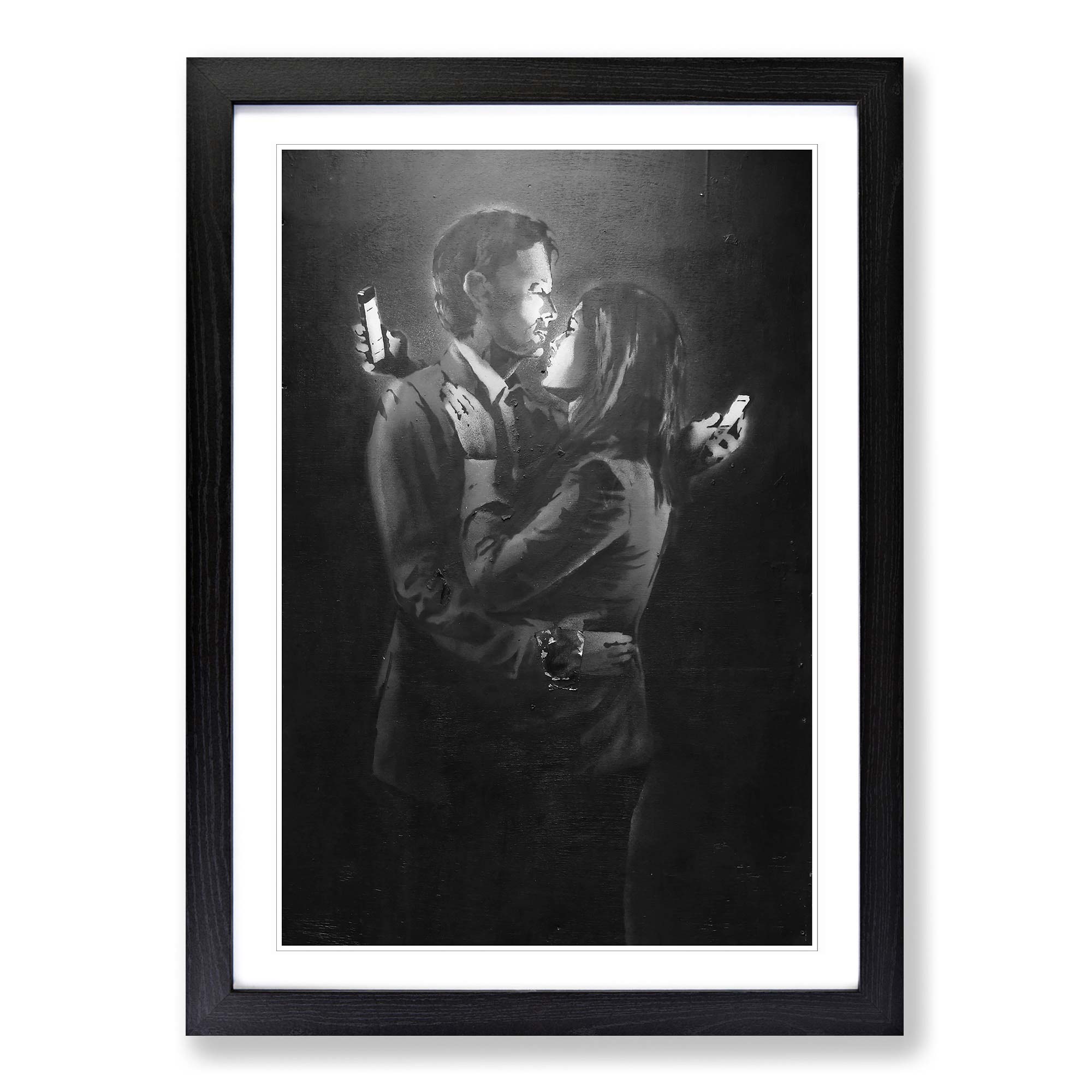 banksy mobile lovers print